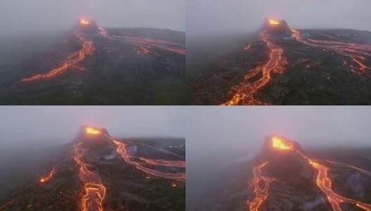 火山，喷发，火山口，熔岩高清在线视频素材下载