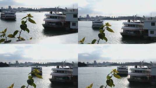 厦门第一码头轮船靠岸高清在线视频素材下载