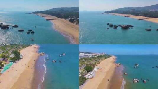 东海大海海边海水海浪沙滩海滩航拍风景唯美高清在线视频素材下载