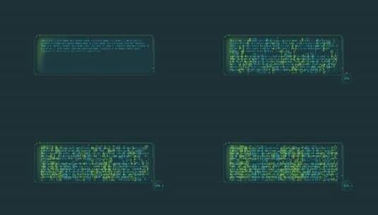 具有颜色毛刺效果的中文本解码窗口高清在线视频素材下载