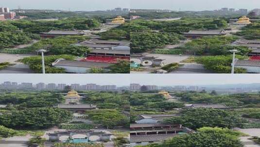 竖屏航拍重庆华岩旅游风景区华岩寺高清在线视频素材下载