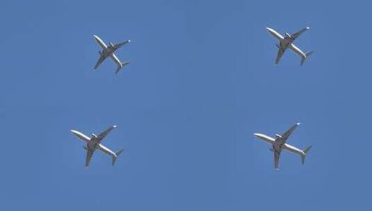 飞机在空中飞过高清在线视频素材下载