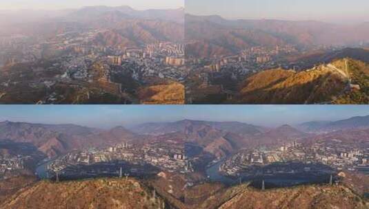 攀枝花城市航拍4K高清在线视频素材下载