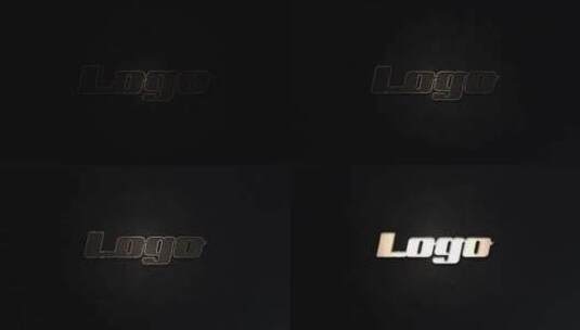黑暗优雅LOGO开场展示高清AE视频素材下载