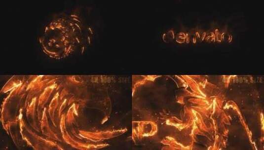 火焰燃烧logo演绎AE模板高清AE视频素材下载