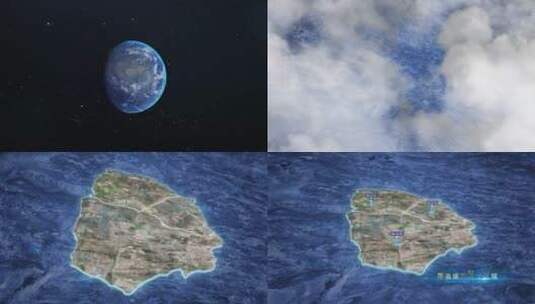 哈密-地球俯冲到区位地图高清AE视频素材下载