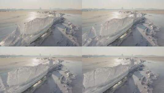 北京怀柔水库冬季风光延时视频高清在线视频素材下载