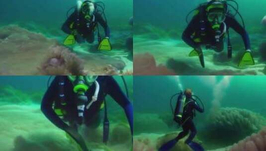 潜水员潜水高清在线视频素材下载
