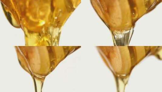 蜂蜜广告、粘稠滴落的蜂蜜高清在线视频素材下载