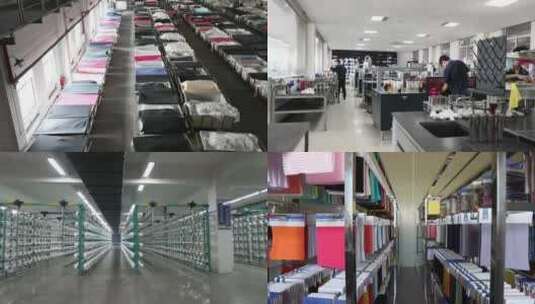 纺织厂染色厂高清在线视频素材下载
