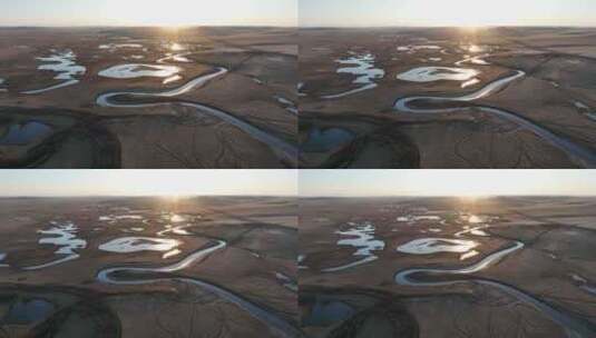 呼伦贝尔草原春天的莫日格勒河风光1375高清在线视频素材下载