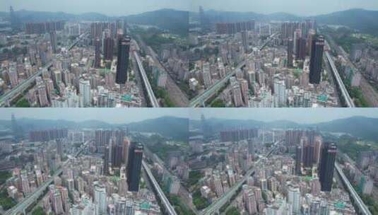 深圳北站周边城市建筑高清在线视频素材下载