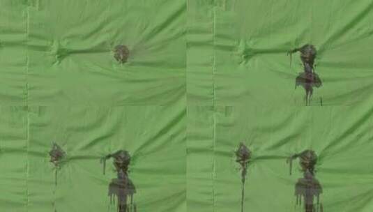 高清实拍喷血绿布抠像素材01高清在线视频素材下载