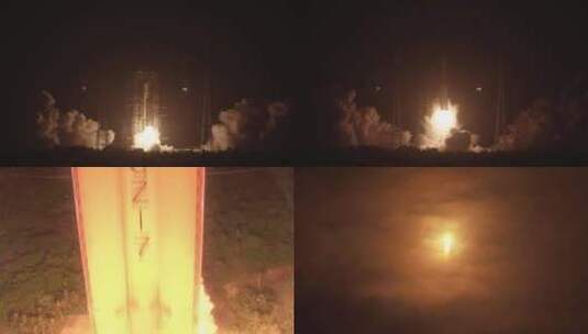 中国航天卫星发射火箭发射天舟发射高清在线视频素材下载