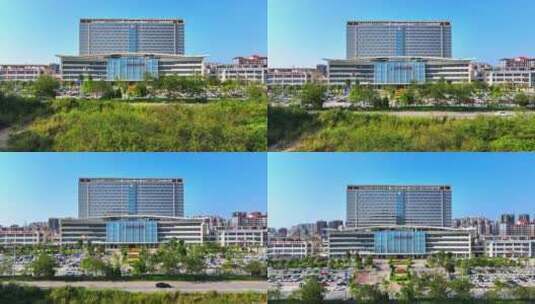 4K航拍医院外景空镜头高清在线视频素材下载