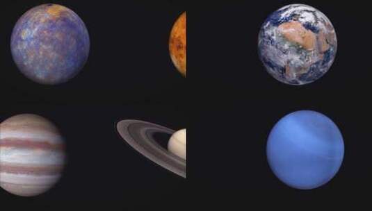 我们太阳系的所有行星在一个视频中按顺序排高清在线视频素材下载