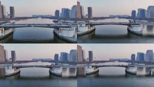 天津海河开启桥高清在线视频素材下载