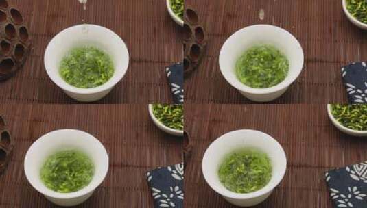 莲子心茶 茶文化 中药 中药茶高清在线视频素材下载