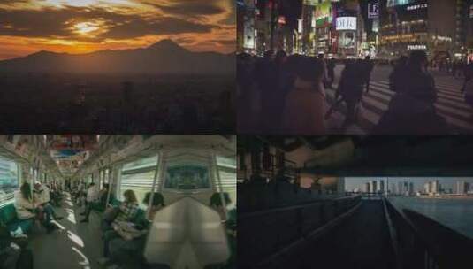 日本东京都市城市人文风光高清在线视频素材下载