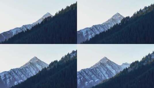 伊犁琼裤什台的壮丽雪山高清在线视频素材下载