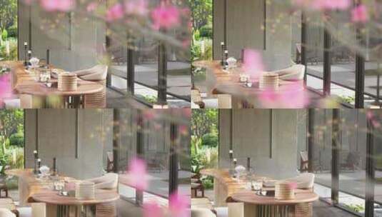户外茶室茶桌高清在线视频素材下载