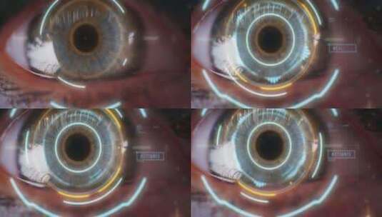 瞳孔识别眼睛识别高清在线视频素材下载