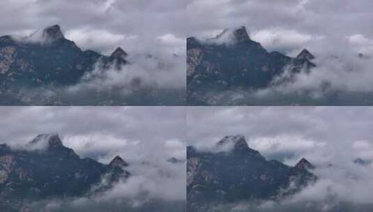 雨后泰山 云雾缭绕高清在线视频素材下载