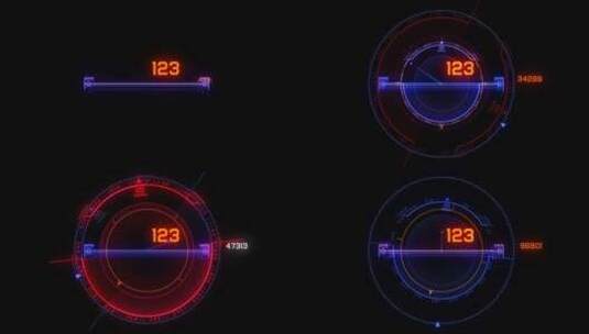 17 Air Hud UI元素高清在线视频素材下载