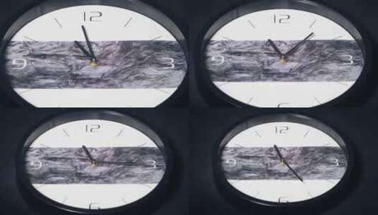 圆形挂钟在延时中旋转时钟指针高清在线视频素材下载