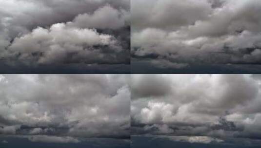 8K混合白云在黑暗风暴云中高清在线视频素材下载