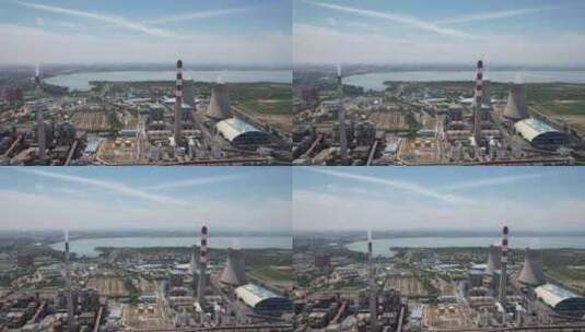 河南平顶山城市大型工业工厂航拍高清在线视频素材下载