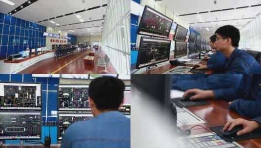 中控室 大屏控制 数字化工厂  智能制造高清在线视频素材下载