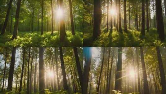 森林阳光高清在线视频素材下载