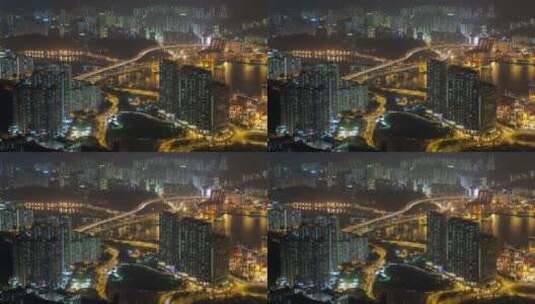 香港夜景延时拍摄高清在线视频素材下载