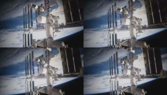 地球和宇宙飞船视图高清在线视频素材下载