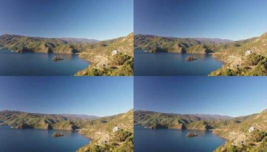 云南泸沽湖环绕航拍视频高清在线视频素材下载