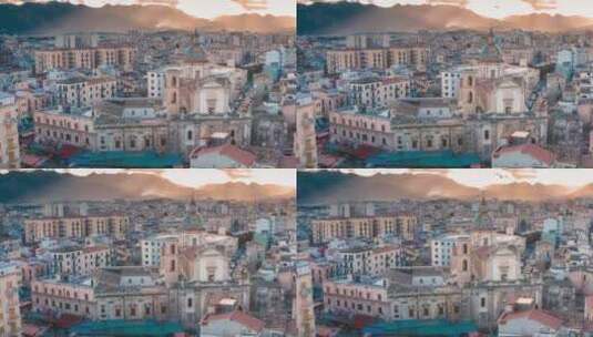 航拍意大利城市建筑景观高清在线视频素材下载