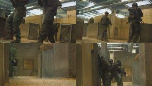 士兵在营地训练高清在线视频素材下载
