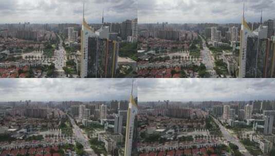 东莞东城中心航拍高清在线视频素材下载