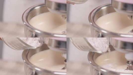 搅拌机打发奶油高清在线视频素材下载