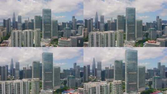 深圳百度国际大厦远景航拍前进高清在线视频素材下载