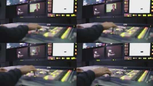 演播室里的控制台高清在线视频素材下载