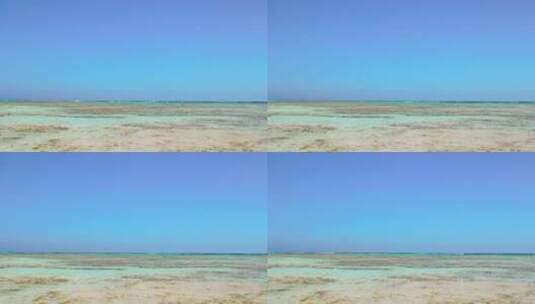 海滩沿岸清澈的海水高清在线视频素材下载
