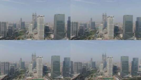 航拍山东济南城市风光高清在线视频素材下载