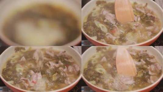 【镜头合集】酸菜鱼酸菜牛肉底料高清在线视频素材下载
