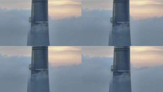 上海金融中心在云端之上高清在线视频素材下载