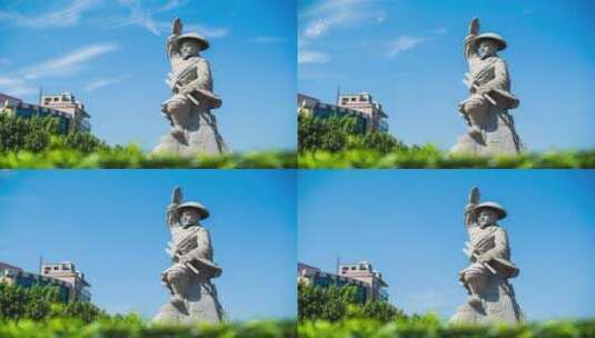禹州大禹治水雕像全景高清在线视频素材下载