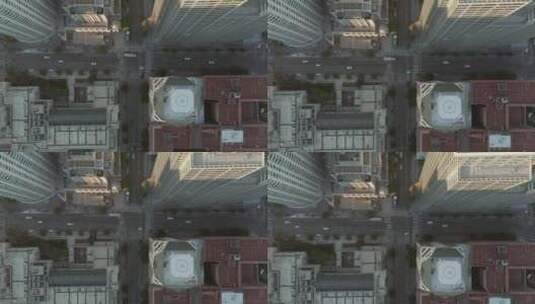建筑物和街区的上图高清在线视频素材下载
