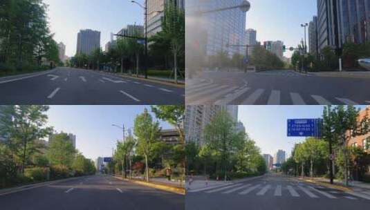 上海封城中的公路街道路况高清在线视频素材下载