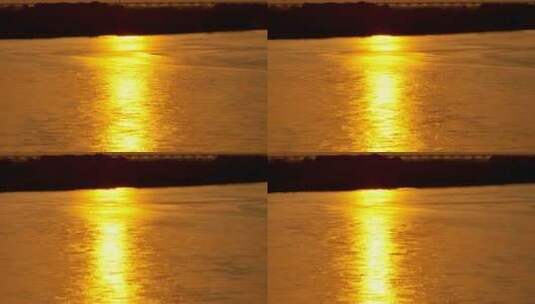 黄河水面逆光唯美夕阳高清在线视频素材下载